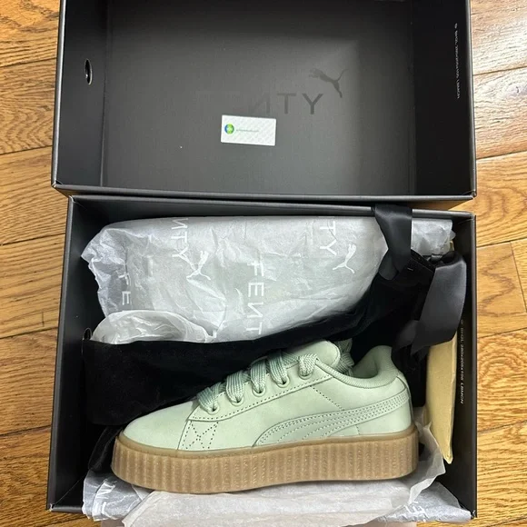 Puma x Fenty Creeper Phatty Nubuck (Jr)- Green Fog size 3C